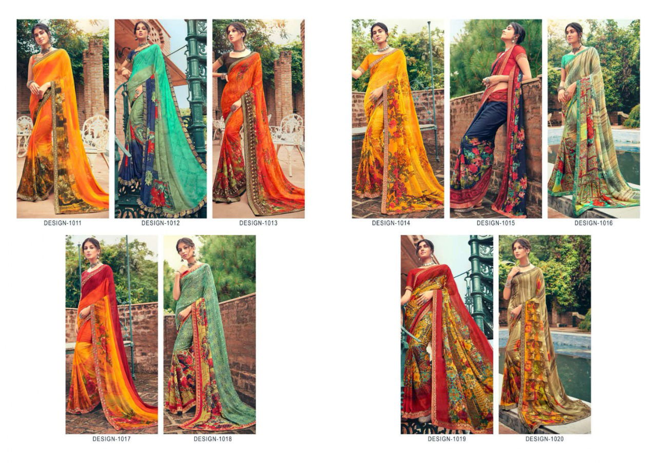 Saroj Victoria 2 Georgette Casual Wear Printed Designer Saree Collection
